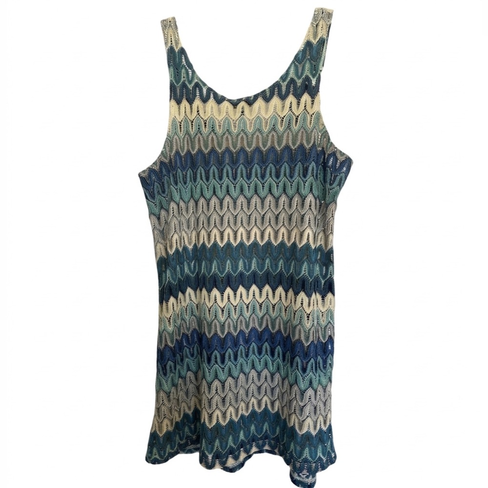 J Valdi NWT size XL Multicolor Zigzag Knit Dress Coverup - Picture 10 of 10